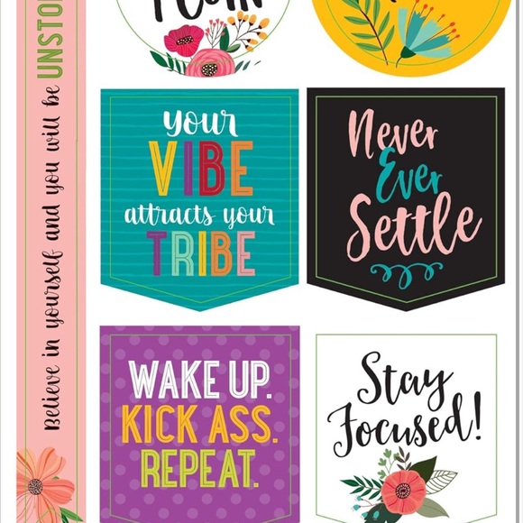 Brand New Wake Up Kick A** Repeat Planner Stickers Track Habits Trends & Stats - Picture 5 of 6